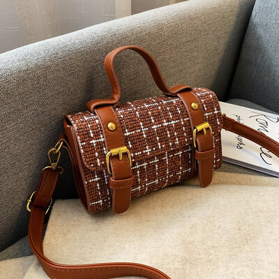 

Handbag bag 2019 autumn new fashion weaving small square bag with one shoulder&one shoulde