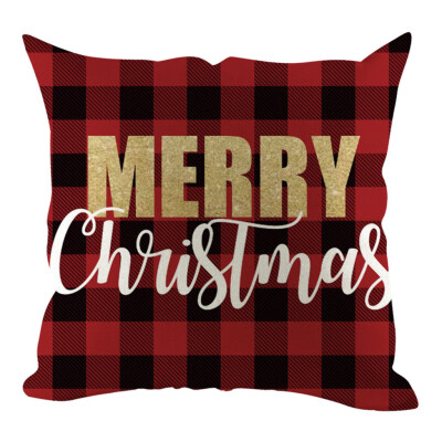 

Siaonvr Christmas Pillow Cover Pillowcases Decorative Sofa Cushion Cover Home Decoration