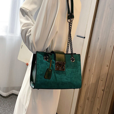 

Ins super fire small bag female 2019 new tide chain frosted small square bag Korean version of the wild shoulder bag Messenger bag