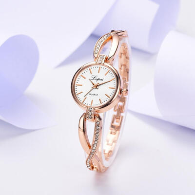 

Fashion Women Watches Rose Gold Irregular Bracelet Luxury Ladies Quartz Clock With Rhinestone Casual Wristwatch Dropshipping