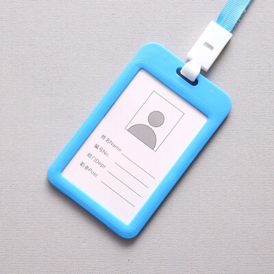 

Siaonvr Portable Colorful Employee Plastic ID Card Holder Name Tag Lanyard Neck Strap