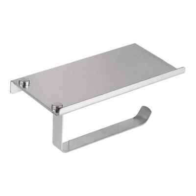 

Wall Mounted Paper Towel Rack Stainless Steel Bathroom Tissue Holder Shelf