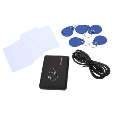 

Contactless 14443A IC Card Reader with USB Interface 5pcs Cards 5pcs Key Fob 1356MHZ RFID