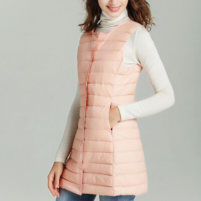 

Toponeto Fasion Womens Standing Collar Long Paragraph Leisure Lightweight Down