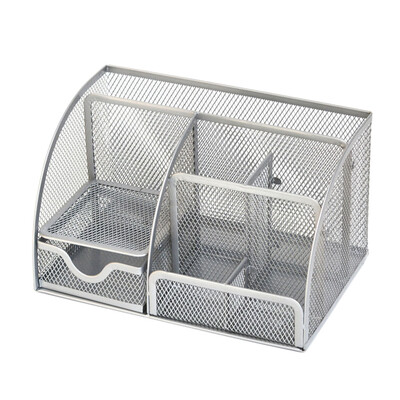 

Toponeto Durable Metal Pen Holder Multi-function Pen BarrelS Desktop Storage Office