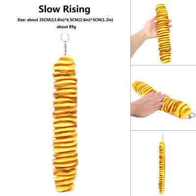 

Gotoamei Simulation Caterpillar Bread Slow Rising Squeeze Relieve Stress Toy Keychain