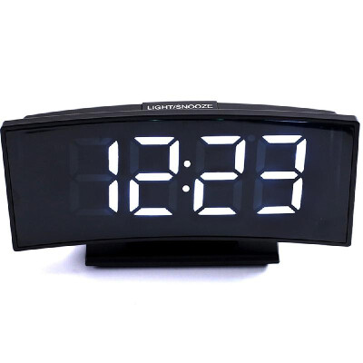 

Multifunctional Large Screen Digital Display Electronic Table Clock Mute LED Mirror Alarm Clock with Date Function&Temperature