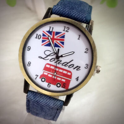 

Vintage bronze student watch men&women flag car number