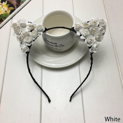 

Handmade Hair Hairband Rose Headband Cosplay Fox Flower Perfect Unique Party Fashion Hoop