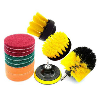 

12 Pcs Drill Brush Scrub Scouring Pads Power Scrubber Cleaning Kits All Purpose