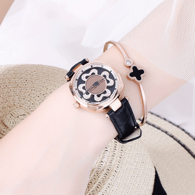 

DACR watch square large dial rhinestone female watch quartz watch belt watch female watch female