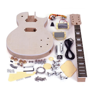 

Muslady LP Style Unfinished Electric Guitar DIY Kit Set Mahogany Body & Neck Rose Wood Fingerboard