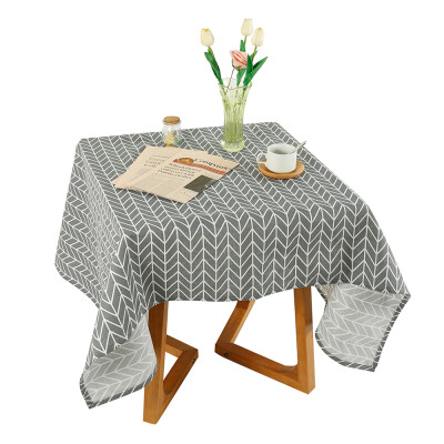 

Europe Tablecloth Waterproof Geometric Stripe Cotton&Polyester Table Cover Rectangular Elegant Home Party Wedding Decoration