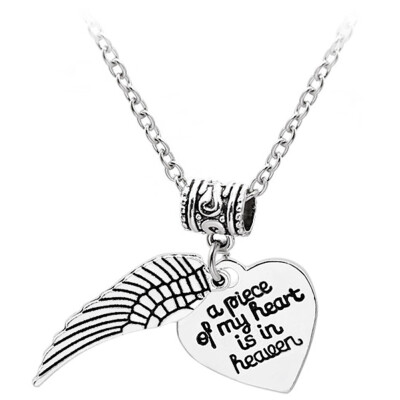 

Fashion New Heart And Wing Necklace Women Girl Couples Jewelry Gift Hot