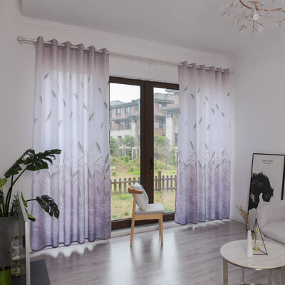 

Toponeto Leaves Sheer Curtain Tulle Window Treatment Voile Drape Valance 1 Panel Fabric