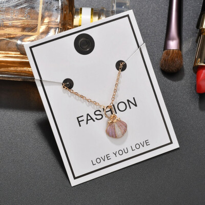 

Metal Conch Shell Pendant Necklace Color Exquisite Small Pendant Necklace Womens Personality Simple Sweet Fashion Jewelry