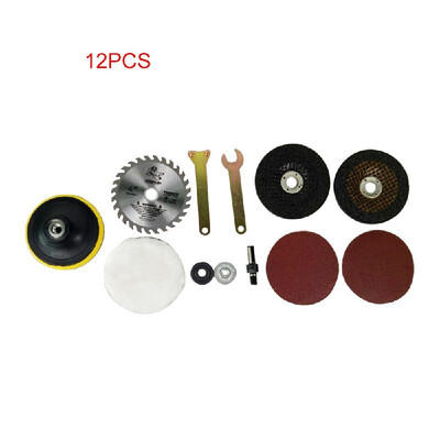 

Electric Drill Variable Angle Grinder Mandrel Adapter Disc Holder Kit Spanner Polish Wheels Set