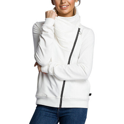 

2019 Autumn Winter New Temperament Jackets Women Fashion Pocket Zipper Outerwear Casual Solid Color Turtleneck Irregular Coat
