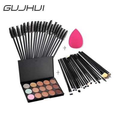 

Toponeto 15 Color Concealer 20PC Eye Makeup Brush 50PC Eyelash Brush 1PC Water Puff