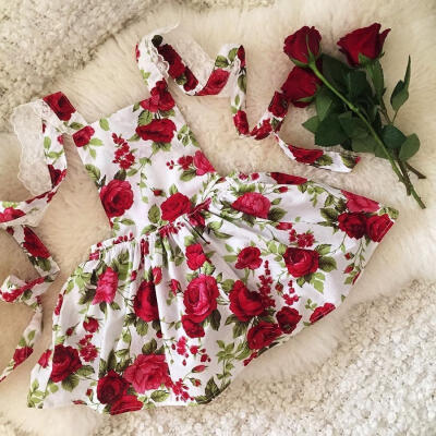 

Cute Floral Toddler Kids Girls Lace Flower Dress Summer Sundress Party Dresses