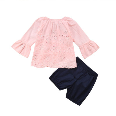 

Baby Kids Girls Cotton Embroidery Clothes Tops Shorts Pants Outfits Clothes