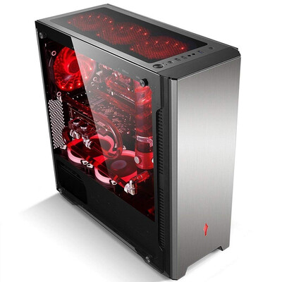 

GOLDEN FIELD - Z1 ATXMicro ATXITX Mid-Tower Gaming Computer Case With Double Side Windows For Desktop PC