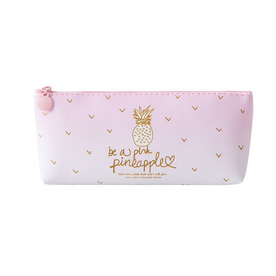 

Toponeto Pink Pineapple Pencil Case Cosmetic Bag Makeup Pouch Pencils Box