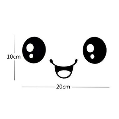 

Black Smlie Pattern PVC Wall Stickers Toilet stickers Removable Living Room Bedroom Home Decoration