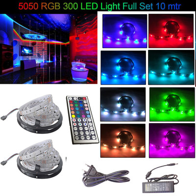 

〖Follure〗10M 5050 RGB LED STRIP LIGHTS COLOUR CHANGING TAPE KITCHEN LIGHTING