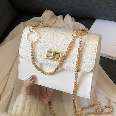 

On the new small bag women 2019 new fashion Joker net red small black bag texture slung Western style womens bags