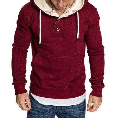 

Mens Sweater Long Sleeve Hoodie Tops Pullover Warm Sweatshirt Slim Fit Jacket