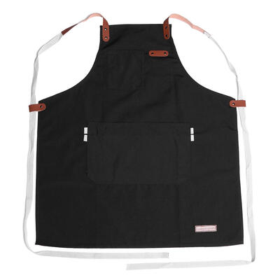 

Canvas Apron Adjustable Men Women Kitchen Chef Cooking Pinafore with Pocket