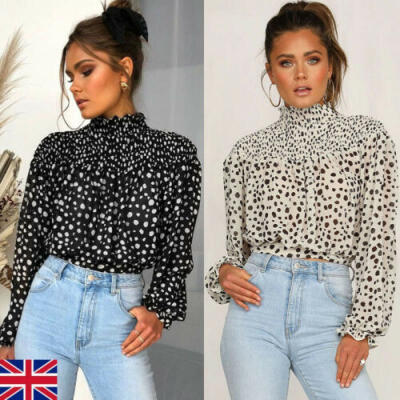 

Womens Long Sleeve Blouse Ladies Casual Slim Fit Sexy Collect Waist Tops T-Shirt