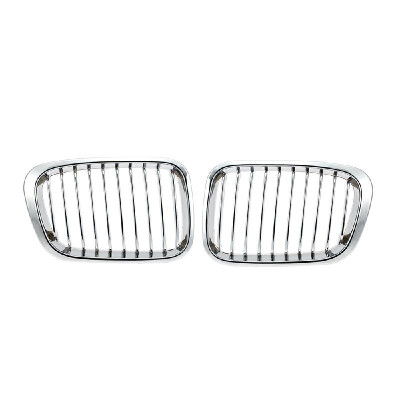 

One Pair Plated Chrome Silver Front Grille Grilles for BMW E46 4 Door 98-01