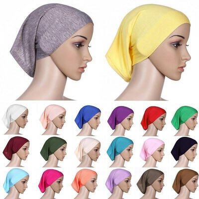 

US Muslim Women Soft Under Scarf Inner Cap Bone Bonnet Neck Cover Hijab Cap Wrap