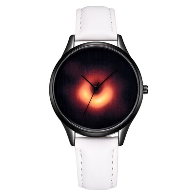 

Korean version of the simple style fashion black hole concept watch style womens leather PU watch quartz watch