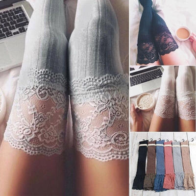 

Women Winter Cable Knit Over Knee Long Boot Thigh-High Warm Socks Leggings Stockings