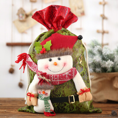 

Siaonvr Cute Christmas Decorations Candy Gift Bag Imitation Bark Cartoon Doll Snowman