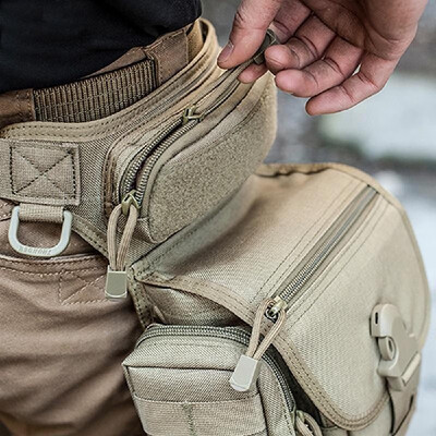 

Multi-pockets Camouflage Waist Bag Waterproof Fanny Pack Travel Outdoor Sports Hiking Cycling Riding Leg Bag Thigh Pouch