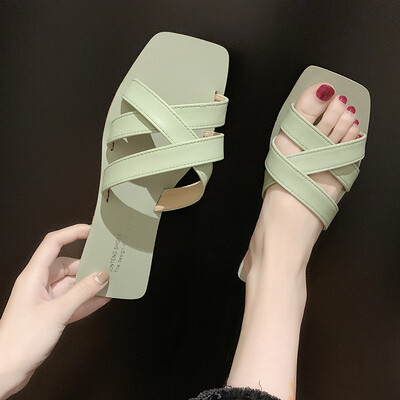 

Internet celebrity flat bottom sandals&slippers for women wearing fashion students 2019 new summer girl heart ins trendy sanda