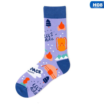 

2019 Mens Women Socks Couple socks Funny Creative illustration Socks Mid tube socks