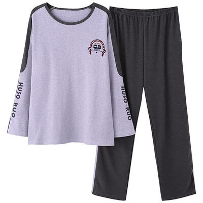 

Mens Long Sleeve Pajama Set 2 Piece Soft Cotton Pajamas Simple Stylish PJ