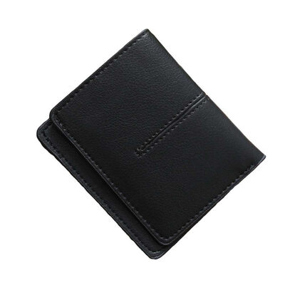 

Lady Solid Color Faux Leather Purse Card Holder Ultra Thin Bifold Short Wallet