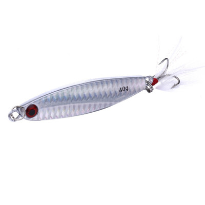 

New Hot 3D Mini Fishing Lure Artificial Bait False Fish Shape Reusable Metal Feather Hard Lure Fishing Accessories