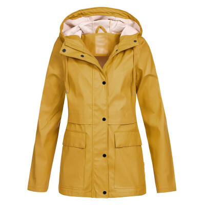 

Women Jacket Coat Outdoor Plus Size Waterproof Hooded Raincoat Windproof Outcoat