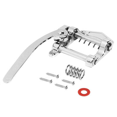 

1 Set Electric Guitar Tremolo Vibrato Tailpiece Bridge Chrome Accessories