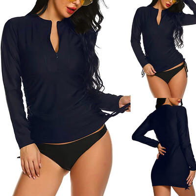 

Roseonmyhand Womens Rash Guard Sun Protection UV Surf Tops Long Sleeve Swim Shirt
