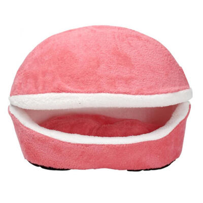 

Removable Warm Sleeping Puppy Nest Hamburger Shape Pet Dog Soft Plush House