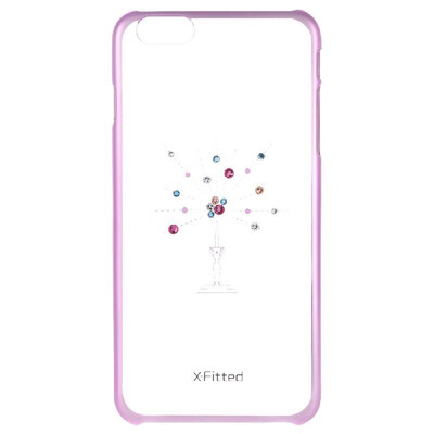 

X-Fitted Protective Back Case Plated Bumper Shell Cover with Swarovski Rhinestone for iPhone 6 Plus 6S Plus