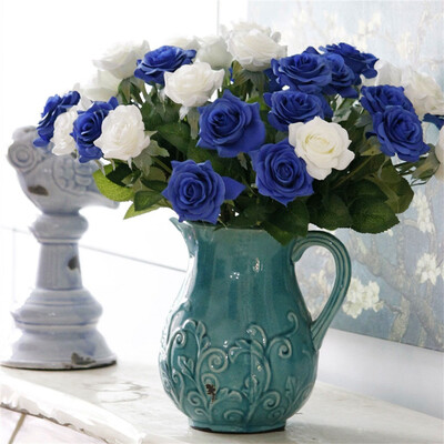 

Gobestart Artificial Rose Real Bridal Wedding Bouquet Home Decoration Colorful